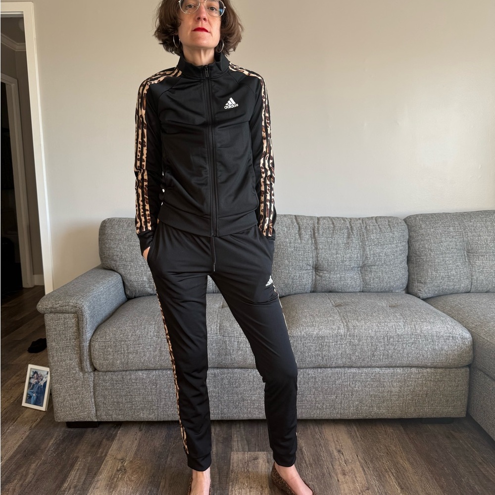 Adidas Women's Leopard Print Track Suit